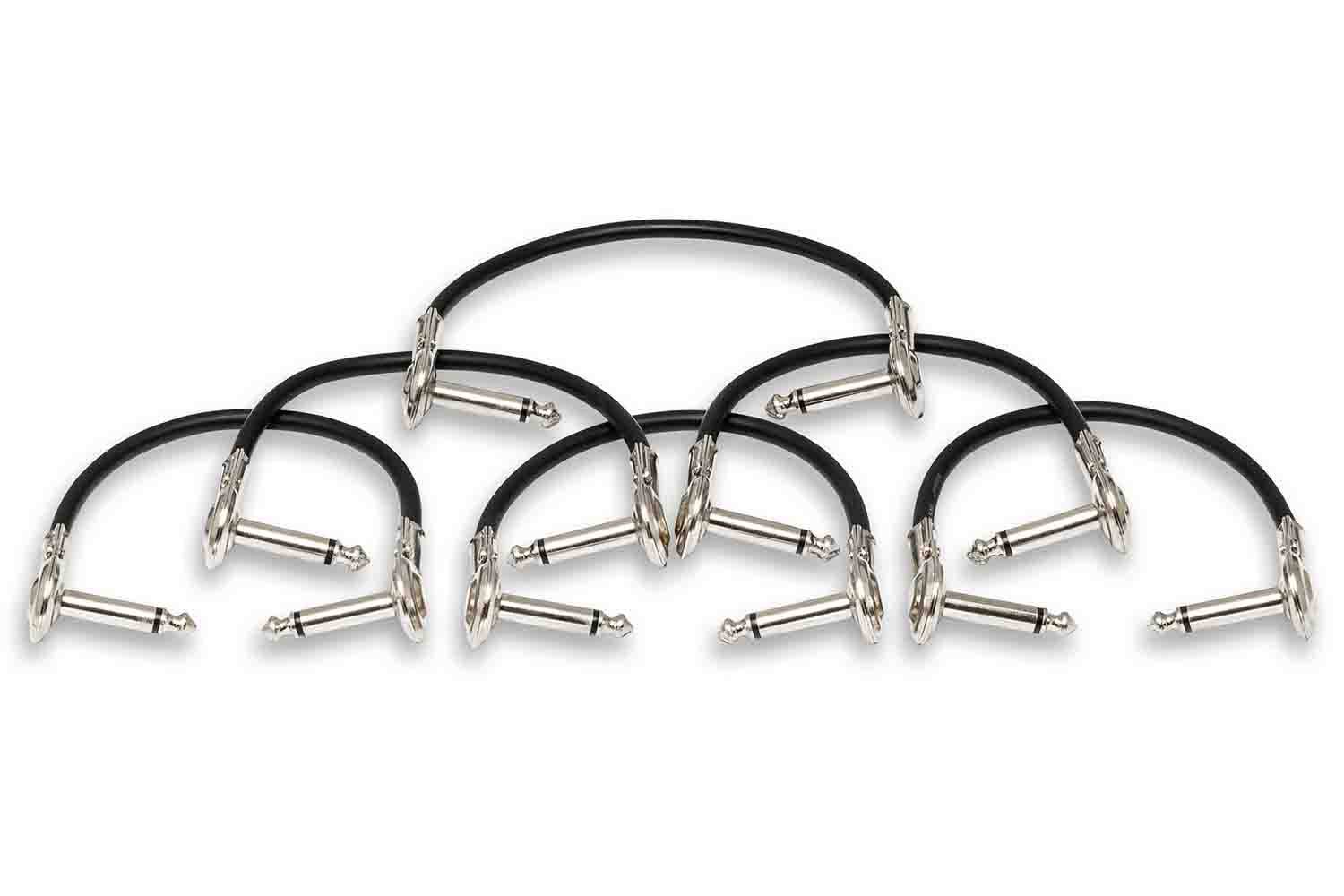 Hosa IRG-600.5 Guitar Patch Cable Low-profile Right-angle to Same 6 in - 6 pc - Hollywood DJ