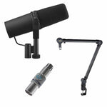 SM7B Podcast Starter Bundle, Desktop Boom Stand + Mic Booster - Hollywood DJ