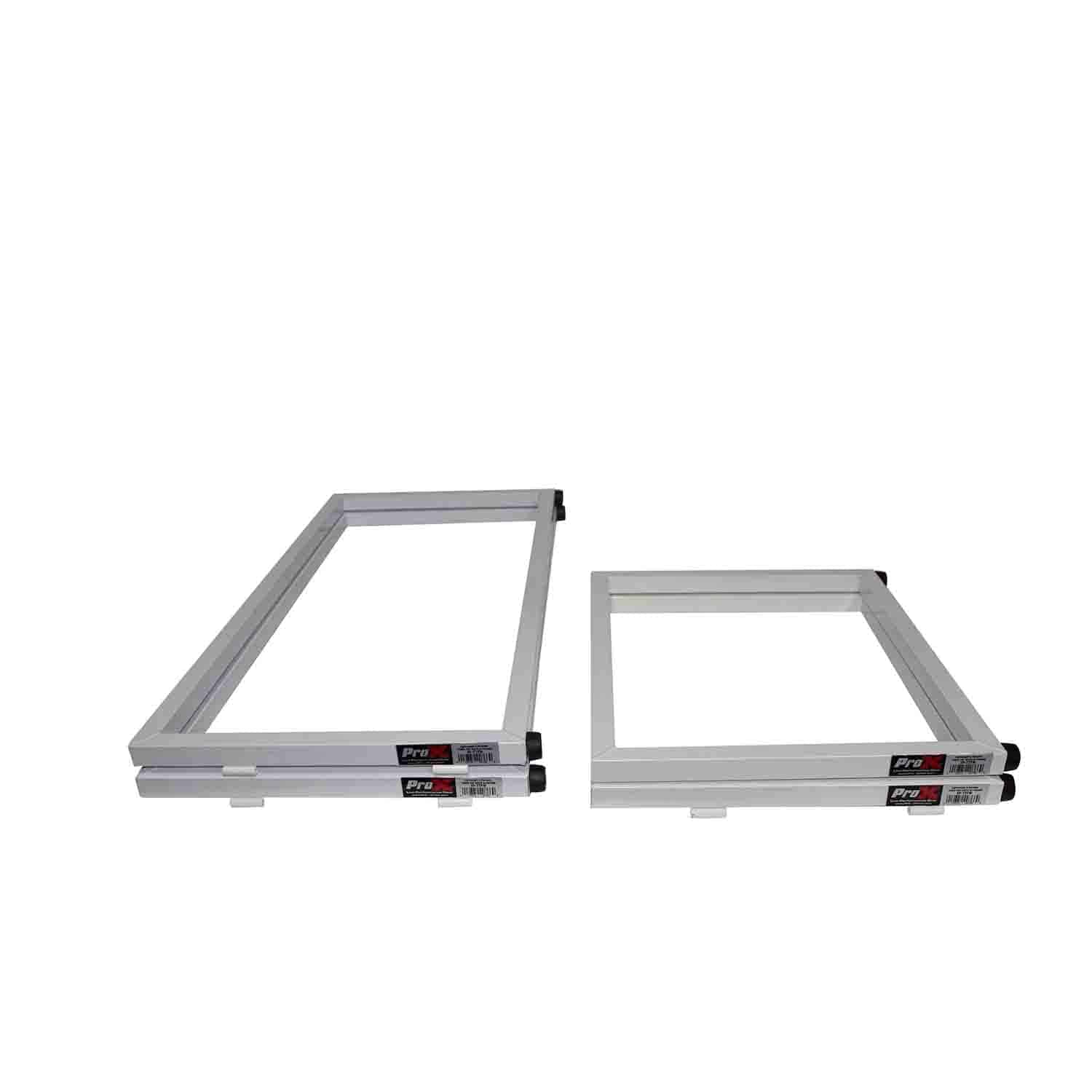 ProX XF-TTFW 6 Ft Tabletop DJ Facade White Frame with Black and White Scrims - Hollywood DJ