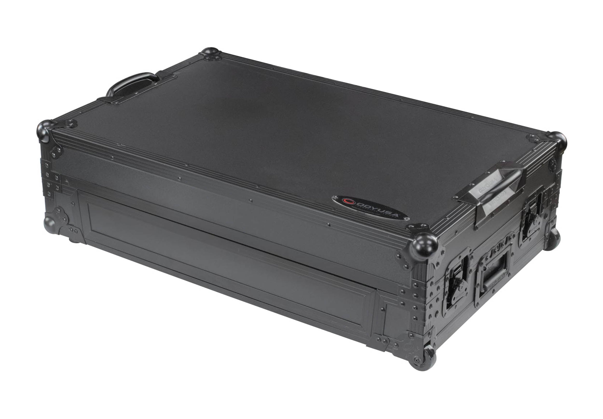 Odyssey FZGSDDJFLX10CWBL, Black Label 1U Flight Case For DDJ-FLX10 Controller with Glide Style Laptop Platform and Corner Wheels - Hollywood DJ