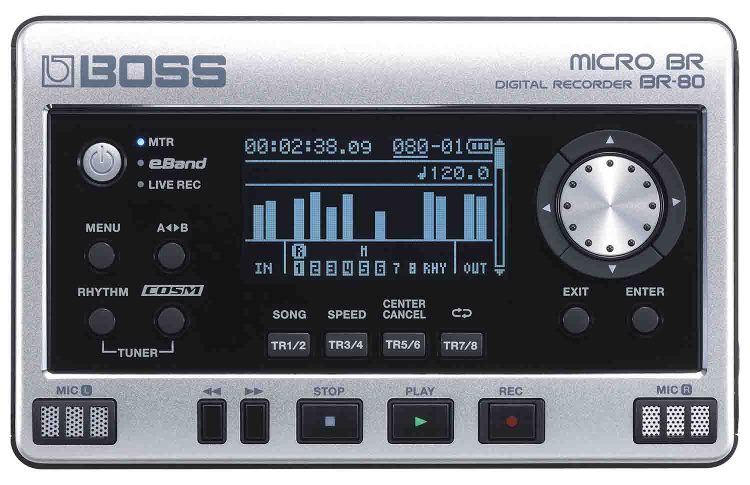 BOSS BR-80, 8-Track Digital Recorder - Hollywood DJ