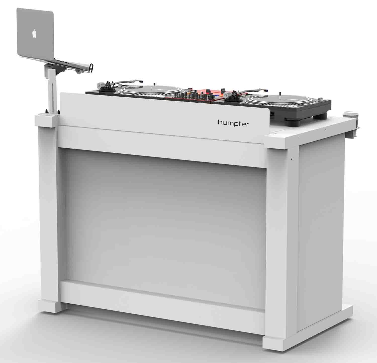 ProX XF-HUMPTERB3 WH, B3 Quick Folding DJ Controller Turntable CD-J Facade Table Workstation - White - Hollywood DJ