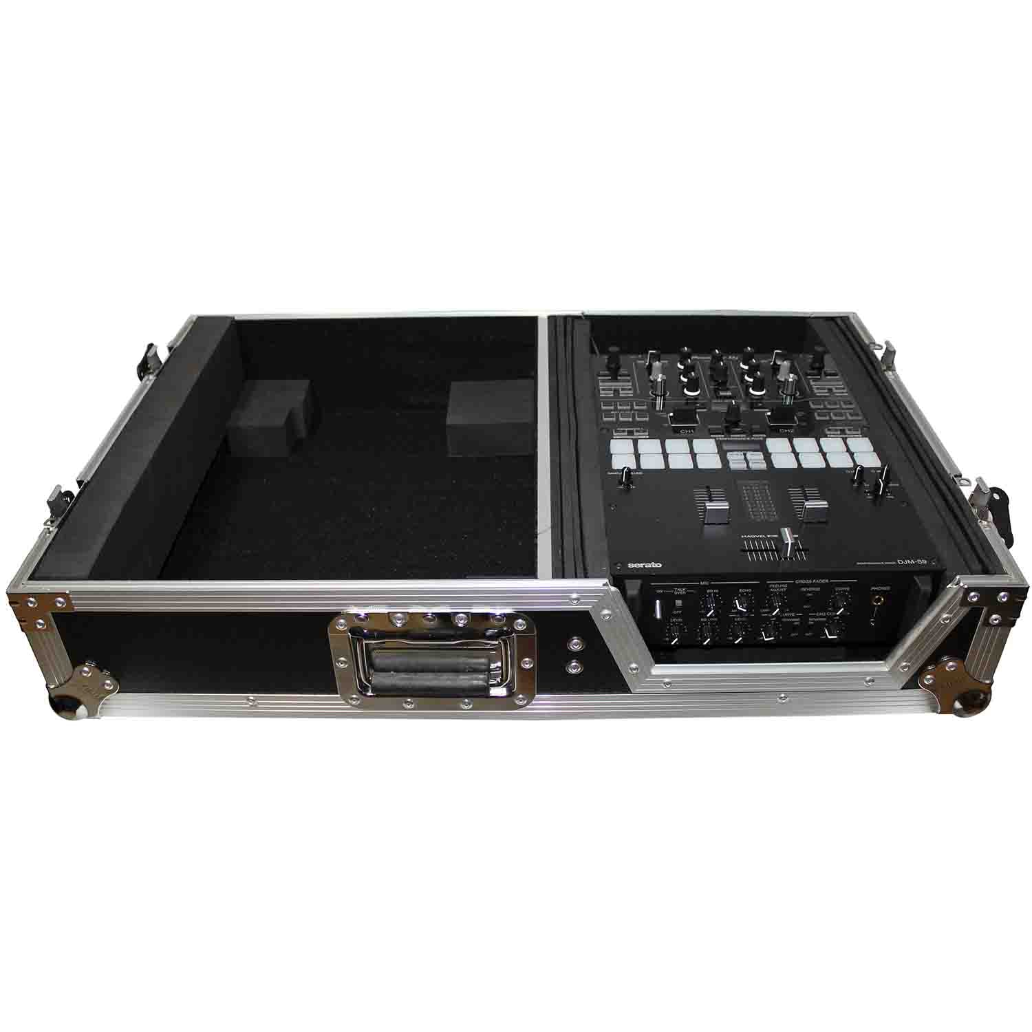 ProX XS-TMC1012W DJ Flight Case For Single Turntable In Battle Mode and 10 Inch or 12 Inch Mixer - Hollywood DJ