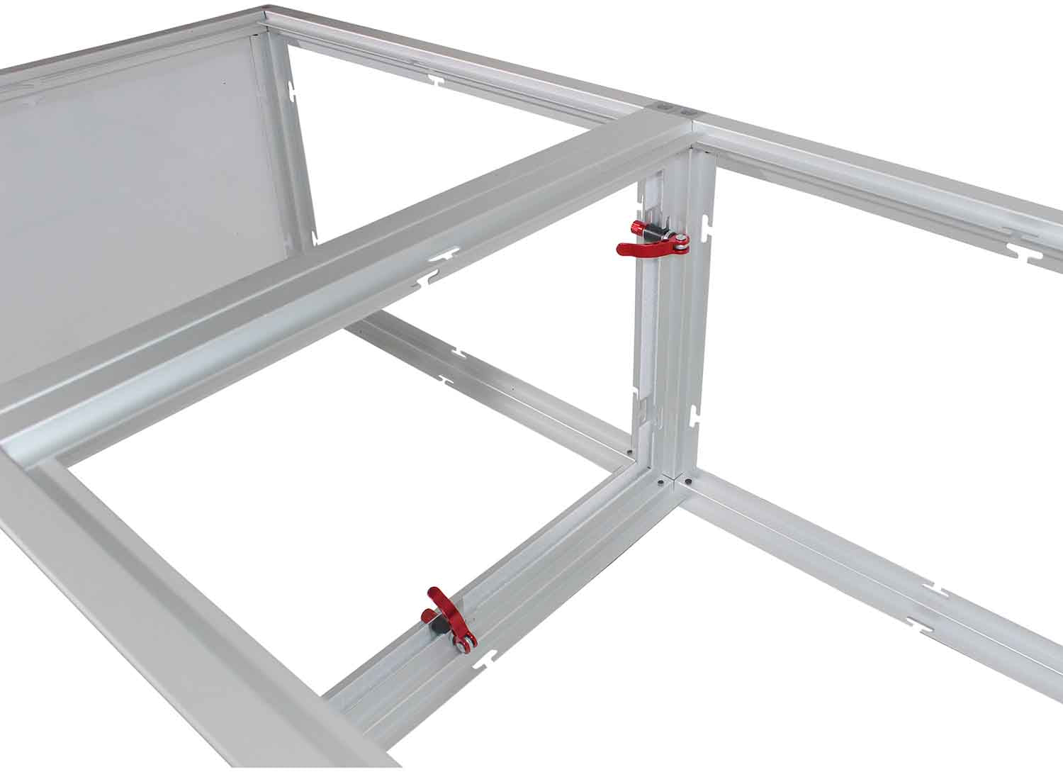 ProX XSA-2X2-24 LUMOStage High Acrylic Platform Riser Section with Clamps and 4 Side Acrylic Covers - 2 Foot X 2 Foot X 24 Inch - Hollywood DJ