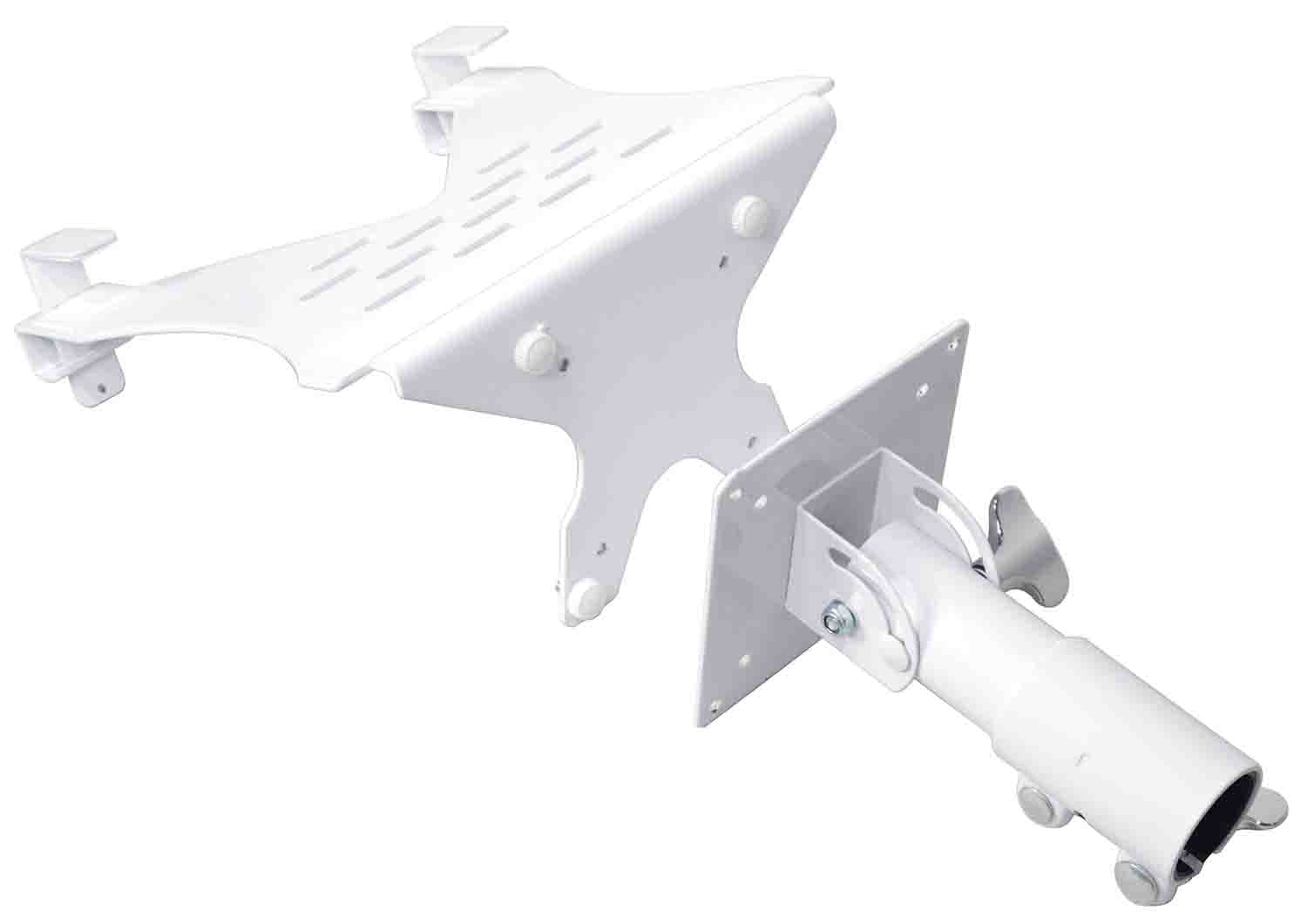 ProX X-LTF01WH Laptop Shelf Tray for Monitor VESA Arm Mount - White - Hollywood DJ
