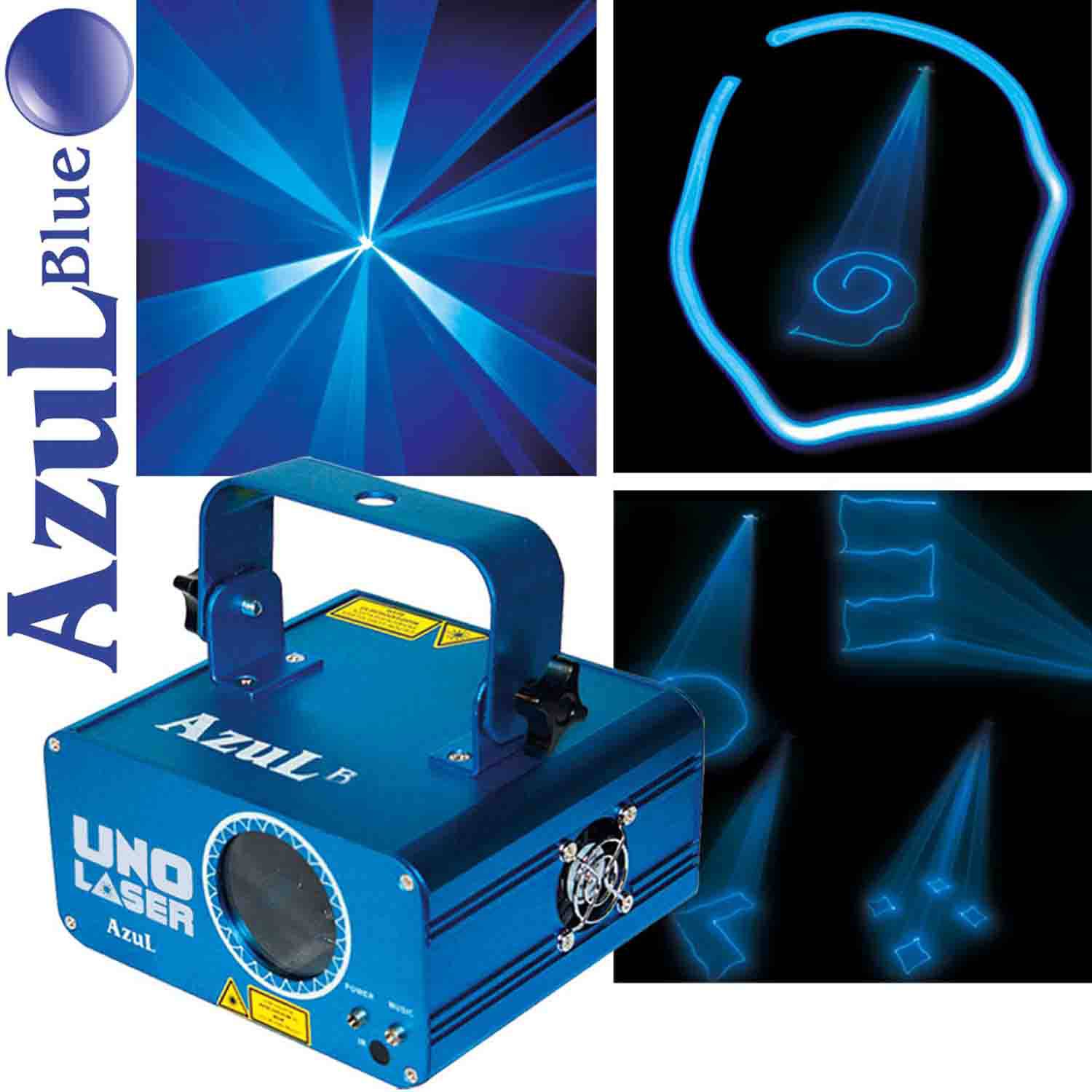 ProX X-LB100-IR AZUL BLUE Single Color Animation Laser Effect Light - Hollywood DJ