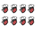 8 Pack of Chauvet DJ SlimPAR Pro H USB, Low-Profile RGBAW+UV LED Light - Hollywood DJ