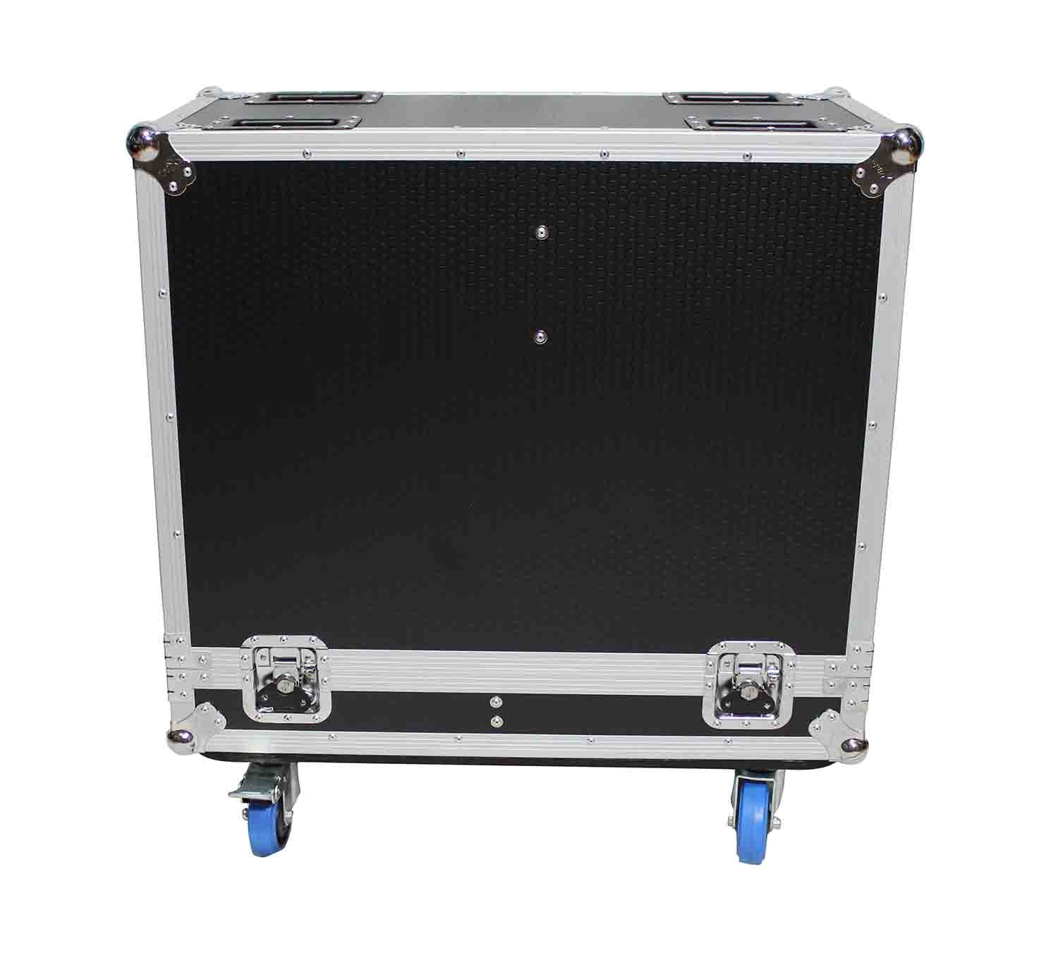 ProX X-RCF ST15SMA X2W Flight Case for Two RCF ST 15-SMA Stage Monitors W-4 Inch Casters - Hollywood DJ