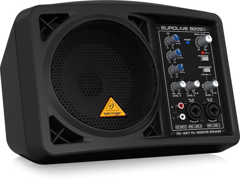 Behringer B205D Ultra-Compact 150-Watt PA/Monitor Speaker System - Hollywood DJ