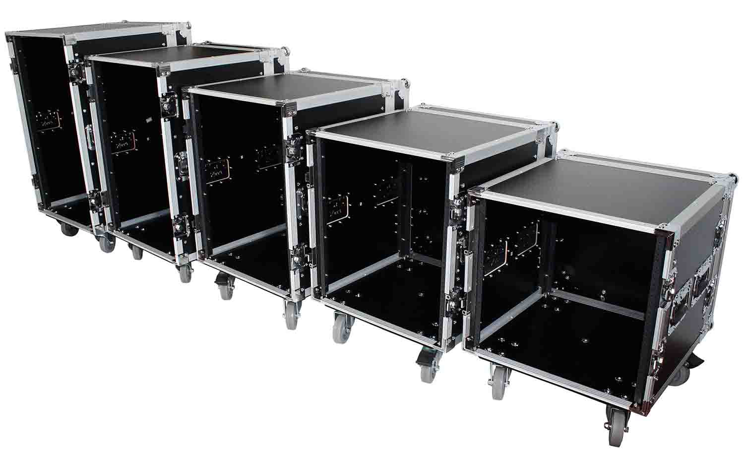 ProX XS-18R18W 18U Space Amp Rack Mount ATA Flight Case with Casters - 18 Inch - Hollywood DJ