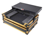 B-Stock: ProX X-DDJSB3 LT GLD LED, ATA Flight Case for Pioneer DDJ-FLX4, DDJ-SB3 and DDJ-400 Digital Controller with Sliding Laptop Shelf - Gold Black Finish - Hollywood DJ