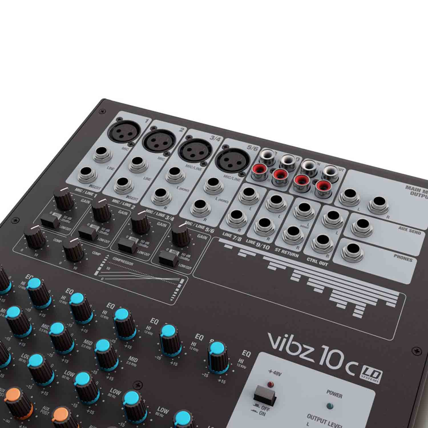 LD Systems VIBZ 10 C 10 Channel Mixing Console with Compressor - Hollywood DJ