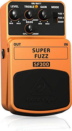 Behringer Super Fuzz SF300, 3-Mode Fuzz Distortion Effects Pedal - Hollywood DJ