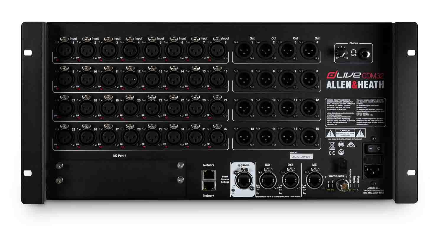 Allen & Heath dLive CDM32 MixRack with 32 Line Inputs and 16 Line Outputs - Hollywood DJ
