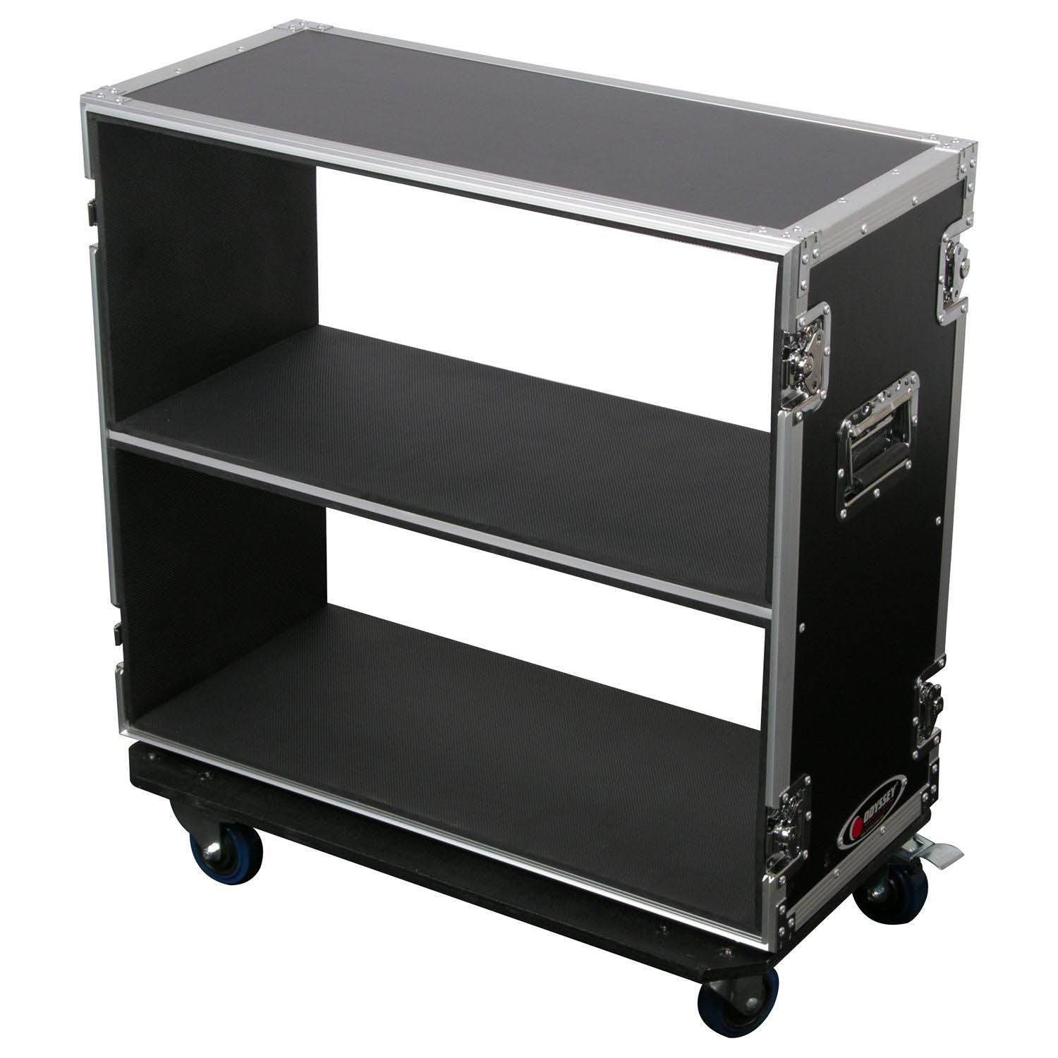 Odyssey FZGAMPHEAD2X2W Dual Guitar Amp Head Flight Case - Hollywood DJ