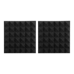 Gator Frameworks GFW-ACPNL1212PCHA-2PK Charcoal 12x12" Acoustic Pyramid Panel - 2 Pack - Hollywood DJ