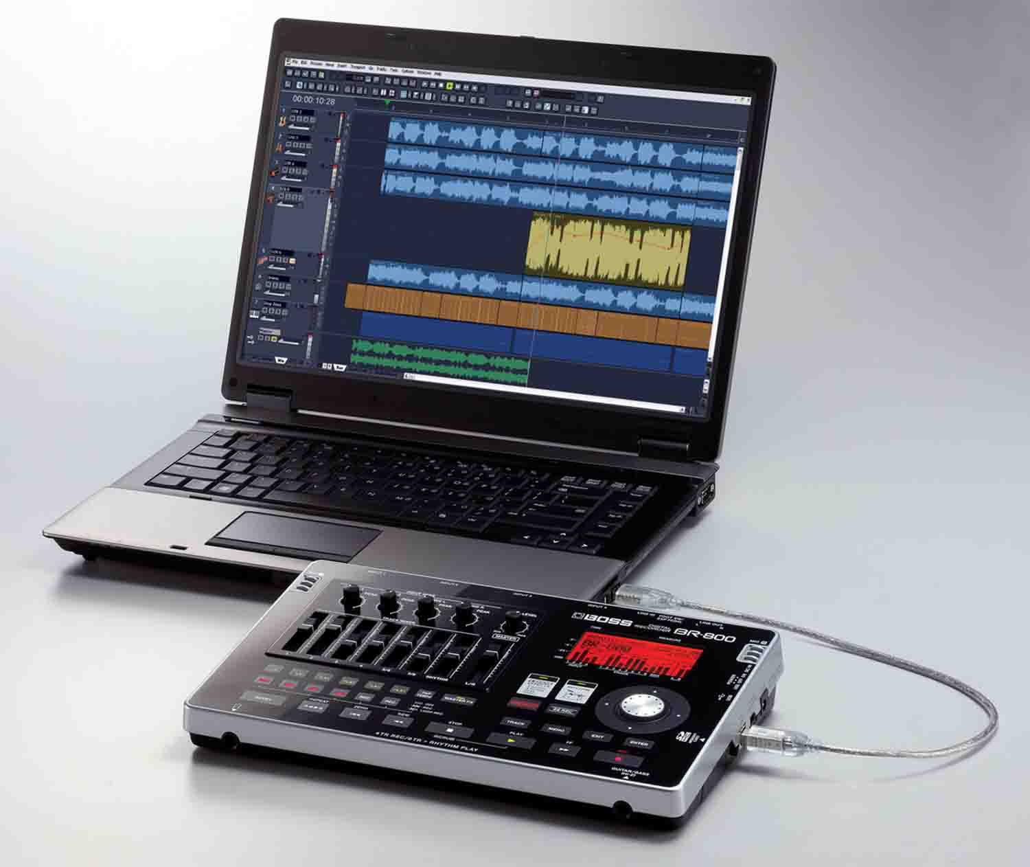 BOSS BR-800, 8-Track Portable Digital Audio Recorder - Hollywood DJ