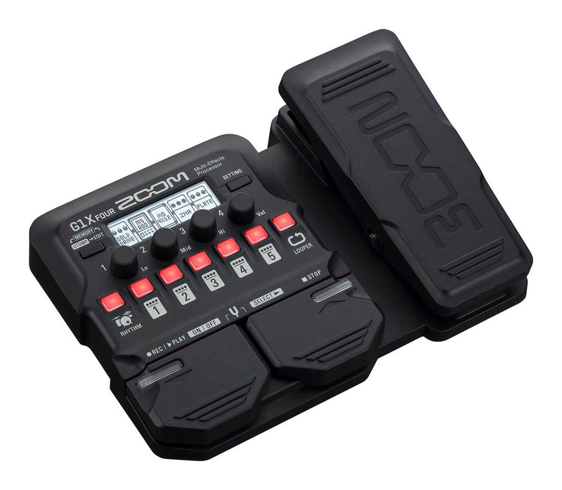 Open Box: Zoom G1X FOUR Electric Guitar Multi Effect Pedal - Hollywood DJ