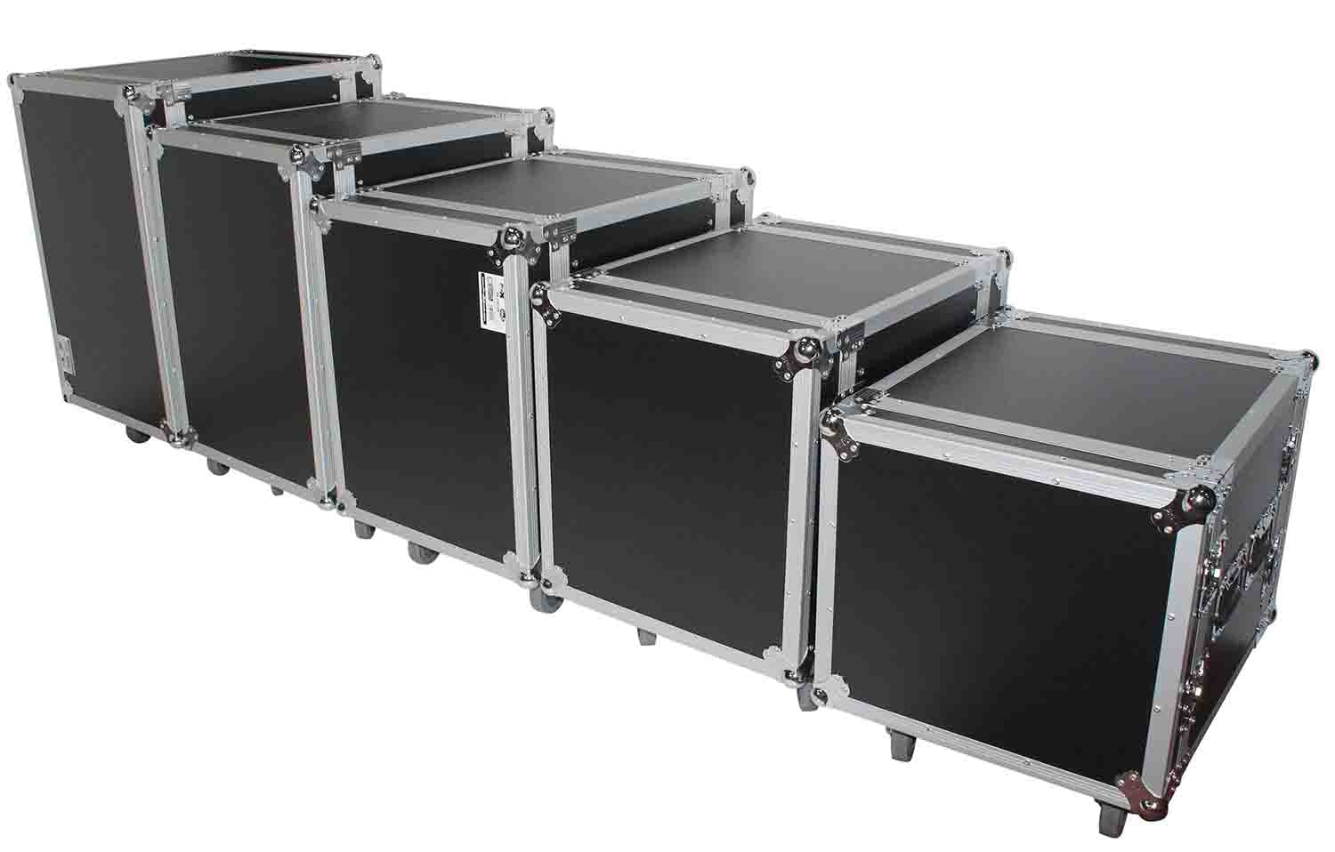 ProX XS-14R18W, 14U Space Amp Rack Mount ATA Flight Case 18 Inch Depth with Casters - Hollywood DJ