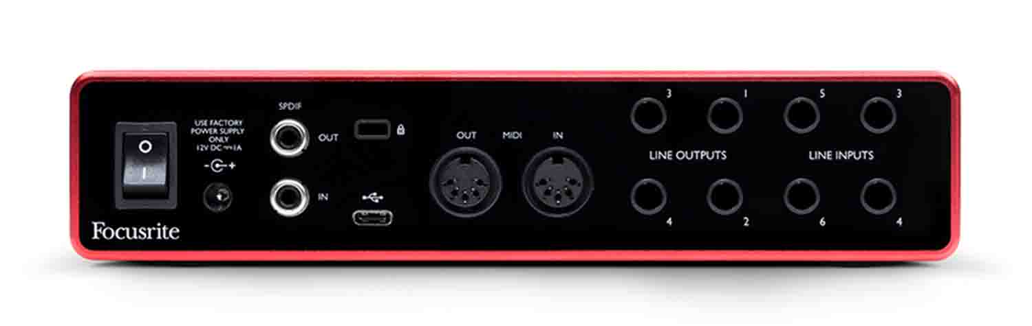 Focusrite Scarlett 8i6 3rd Gen 8x6 USB Audio/MIDI Interface - Hollywood DJ
