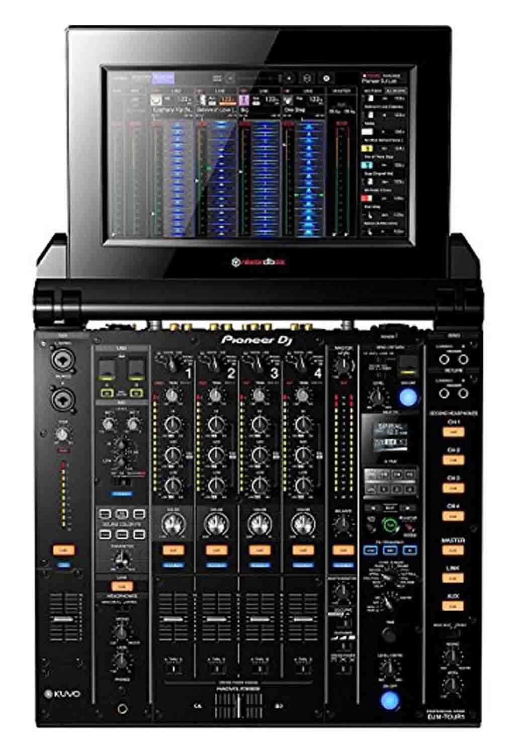 Pioneer DJ DJM-TOUR1 Tour System 4-Channel Digital Mixer with Foldout Touch Screen - Hollywood DJ
