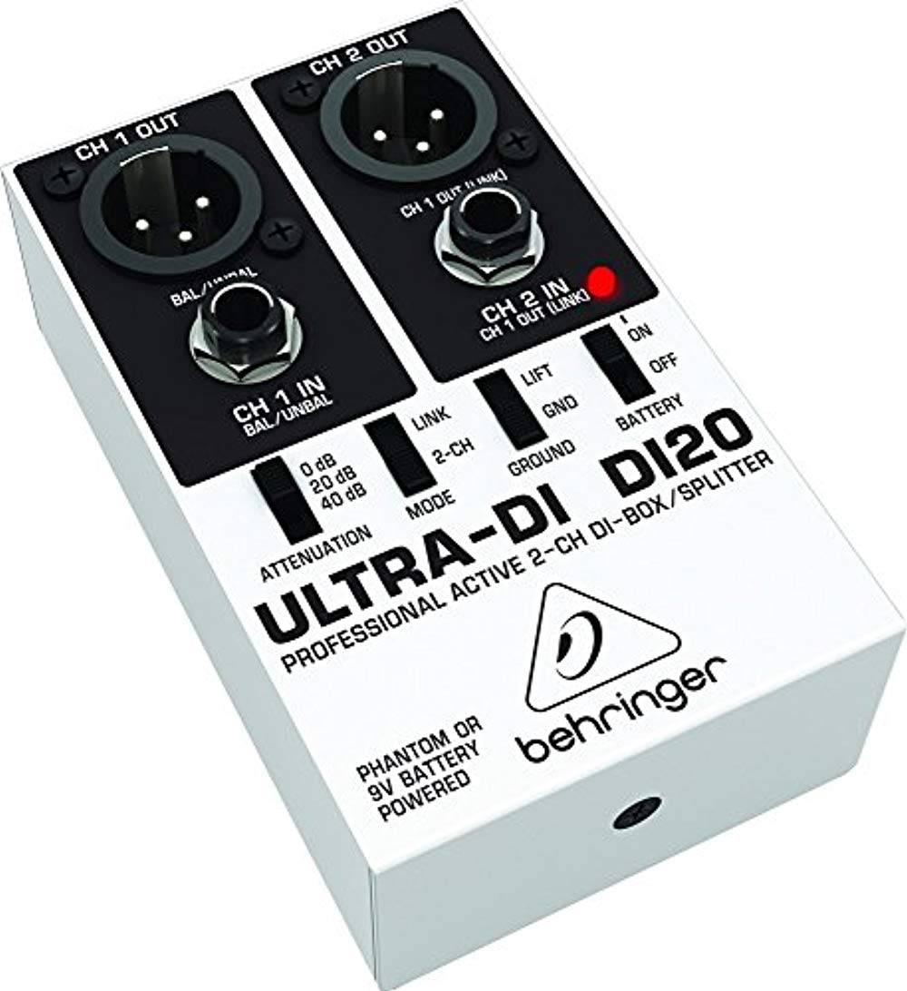 Behringer DI20 Professional Active 2-Channel DI-Box/Splitter - Hollywood DJ