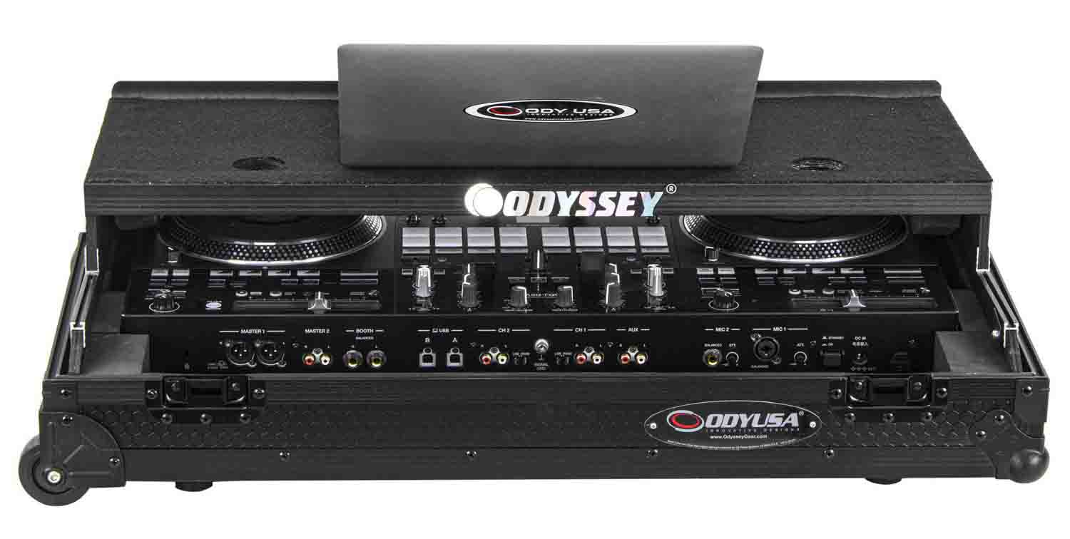 Odyssey 810325 Industrial Board Flight Case for Pioneer DDJ-REV7 Controller with Glide Style Laptop Platform - Hollywood DJ