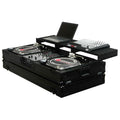 Odyssey FZGSPBM10WBL Universal DJ Flight Coffin Case for 10″ Format DJ Mixer and Two Battle Position Turntables - Black - Hollywood DJ