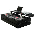 Odyssey FZGSPBM10WBL Universal DJ Flight Coffin Case for 10″ Format DJ Mixer and Two Battle Position Turntables - Black - Hollywood DJ