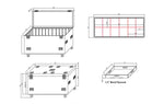ProX XS-UTL246036W Heavy-Duty Truck Pack Utility Flight Case W-Divider, Tray Kit and 4" Casters - 24"X60"X36" - Hollywood DJ