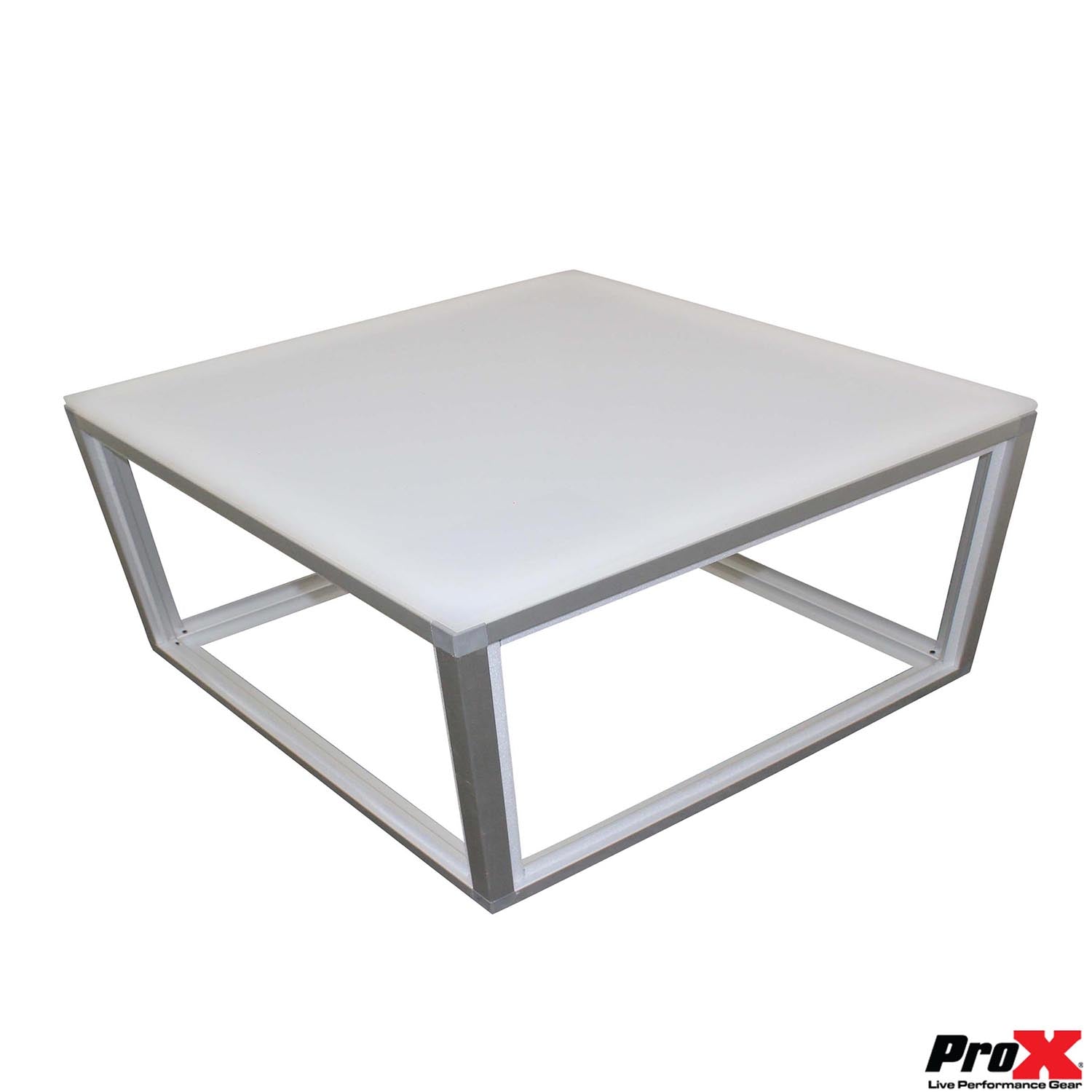 ProX XSA-2X2-8 LUMOStage 8-Inch High Acrylic Platform Riser Section With Clamps And 2 Side Acrylic Covers ProX Cases