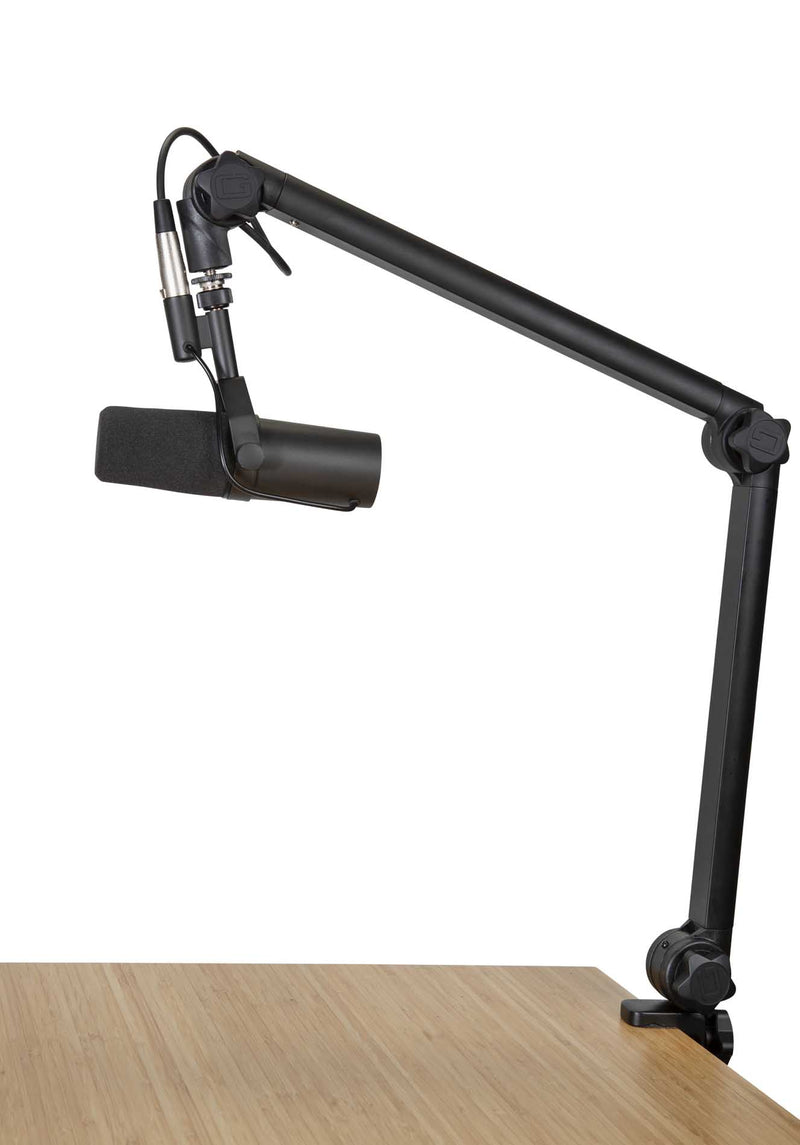Gator Frameworks GFWMICBCBM3000 Deluxe Desktop Mic Boom Stand For Podcasts and Recording - Hollywood DJ