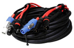 ProX XCPWC14DXLR50, 50FT Jumper Power Connection with Dual XLR-F And XLR-M - Hollywood DJ