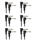 Hosa CFS-106, 6 Inch Molded Right-Angle Guitar Patch Cable - 6 Pack - Hollywood DJ