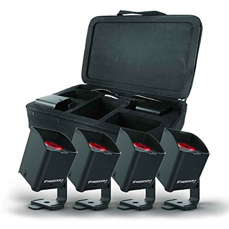Chauvet DJ Freedom H1 4-pack RGBAW+UV Battery Operated LED Par Light Fixtures - Open Box - Hollywood DJ