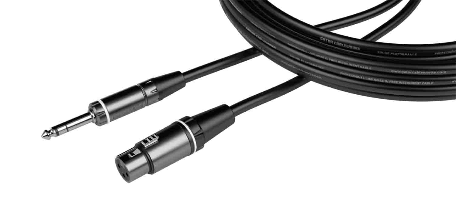 Gator GCWC-XLR-20MTRS Composer Series 20 Foot XLR M To TRS Cable - Hollywood DJ