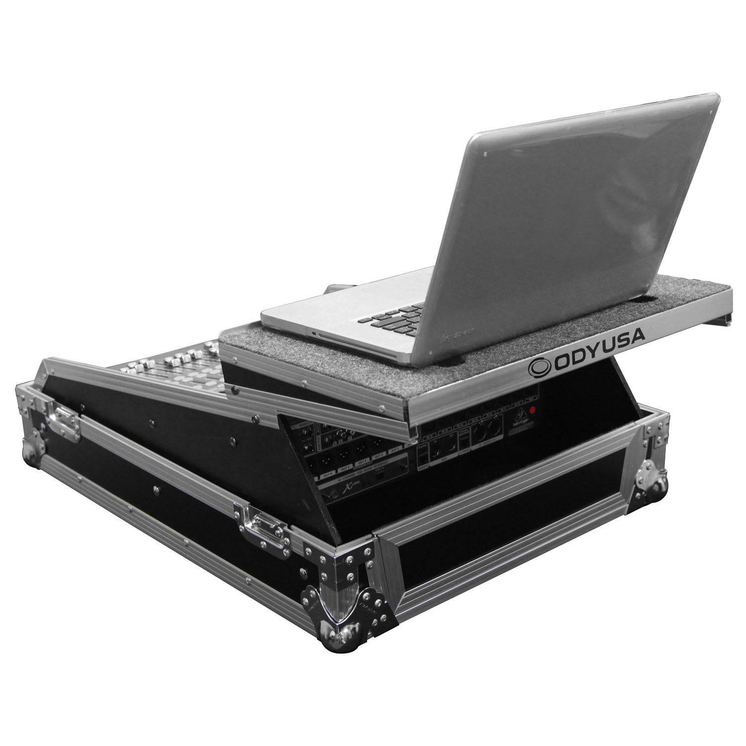 Odyssey FZGSMX1913 Universal 13U Rack Mountable Mixer Flight Case with Glide Platform - Hollywood DJ