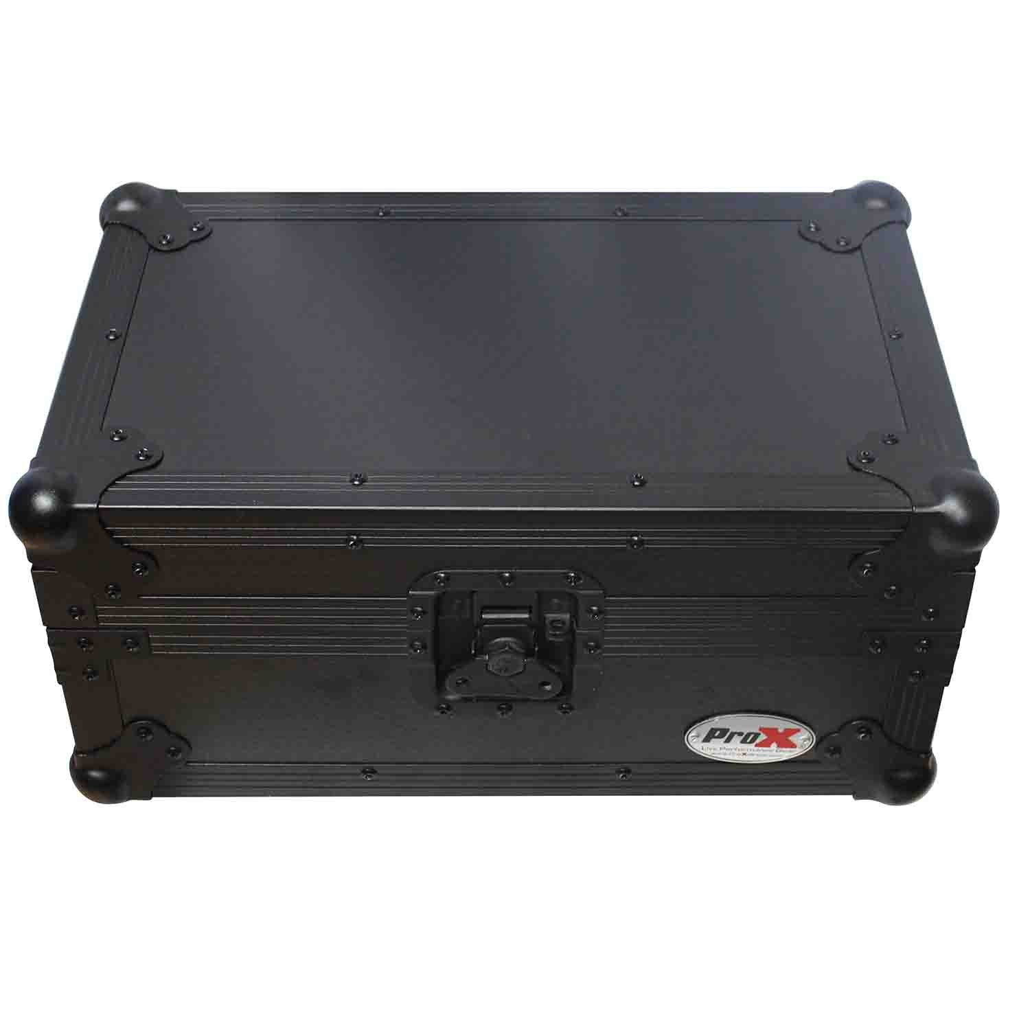 ProX XS-CDiBL DJ Flight Case for Medium Format CD-Media Player - Black on Black - Hollywood DJ