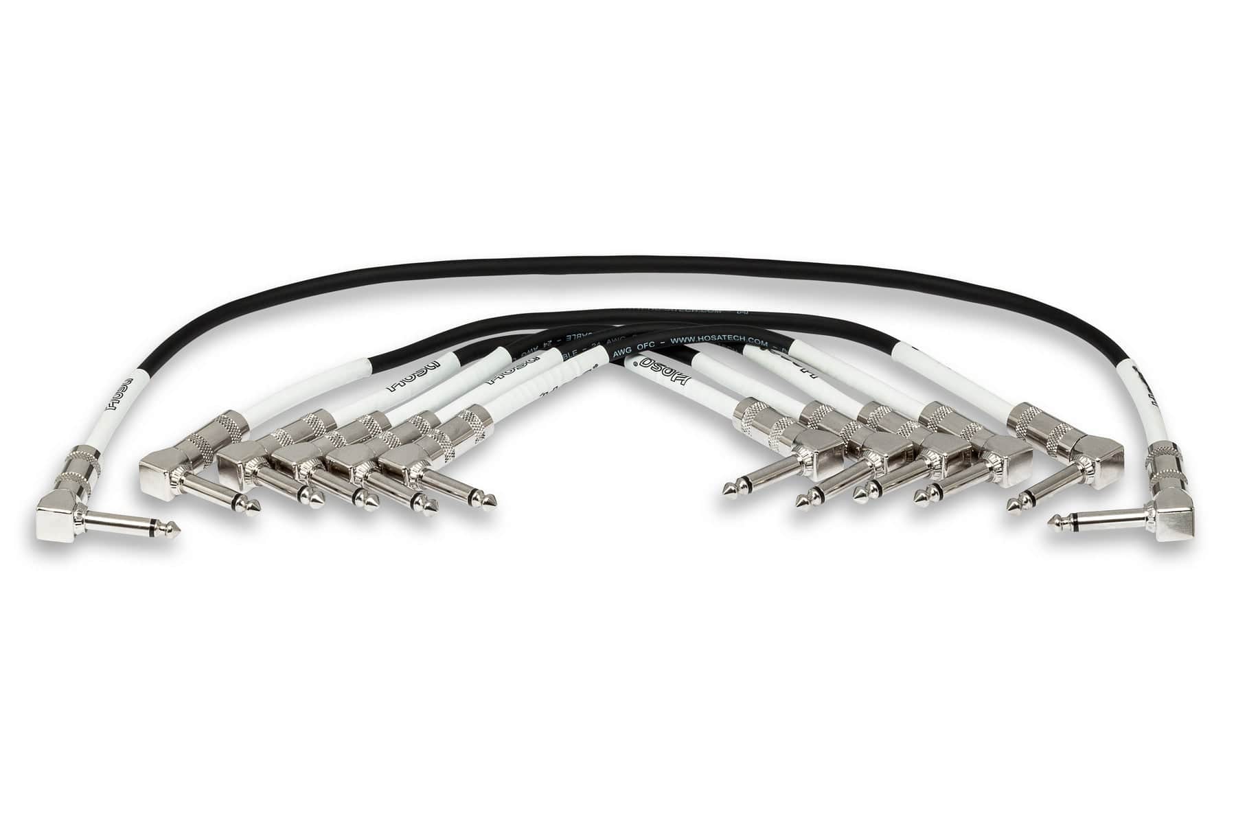 Hosa CPE-106 Guitar Patch Cable, Hosa Right-angle to Same - 6 in - Hollywood DJ