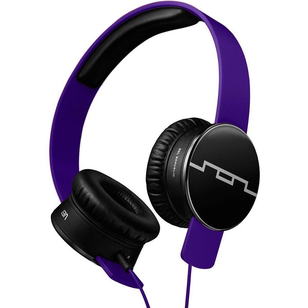 Sol Republic 1202-65 Tracks On Ear Headphones (Purple) - Hollywood DJ