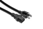 Hosa PWC-415, 14 AWG, IEC C13 to NEMA 5-15P Power Cord - 15 Feet - Hollywood DJ