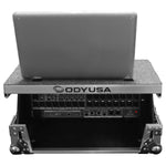 Odyssey FZGSMX1913 Universal 13U Rack Mountable Mixer Flight Case with Glide Platform - Hollywood DJ