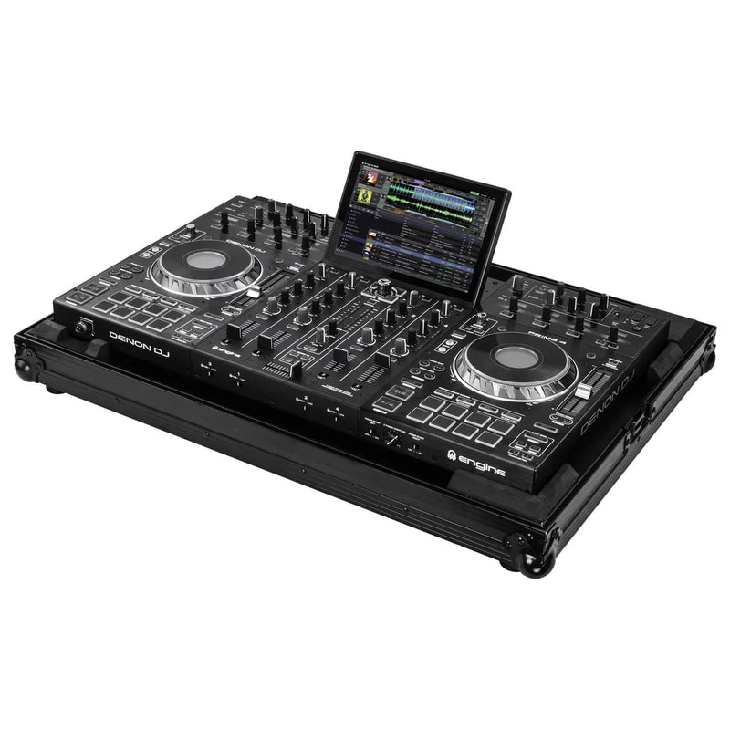 Odyssey FZDNPRIME4BL, Denon Prime 4 Black Low Profile Flight Case - Hollywood DJ