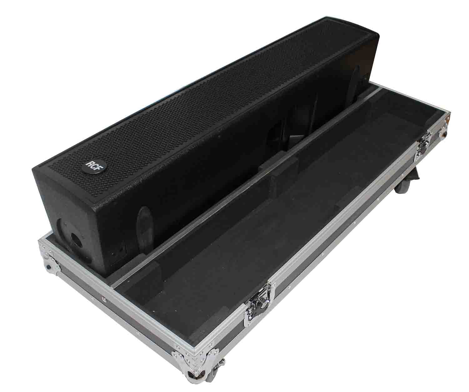 ProX X-RCF-NXL24A Flight Case for Two RCF NX L24-A Column Array Speakers with 4 Inch Casters - Hollywood DJ