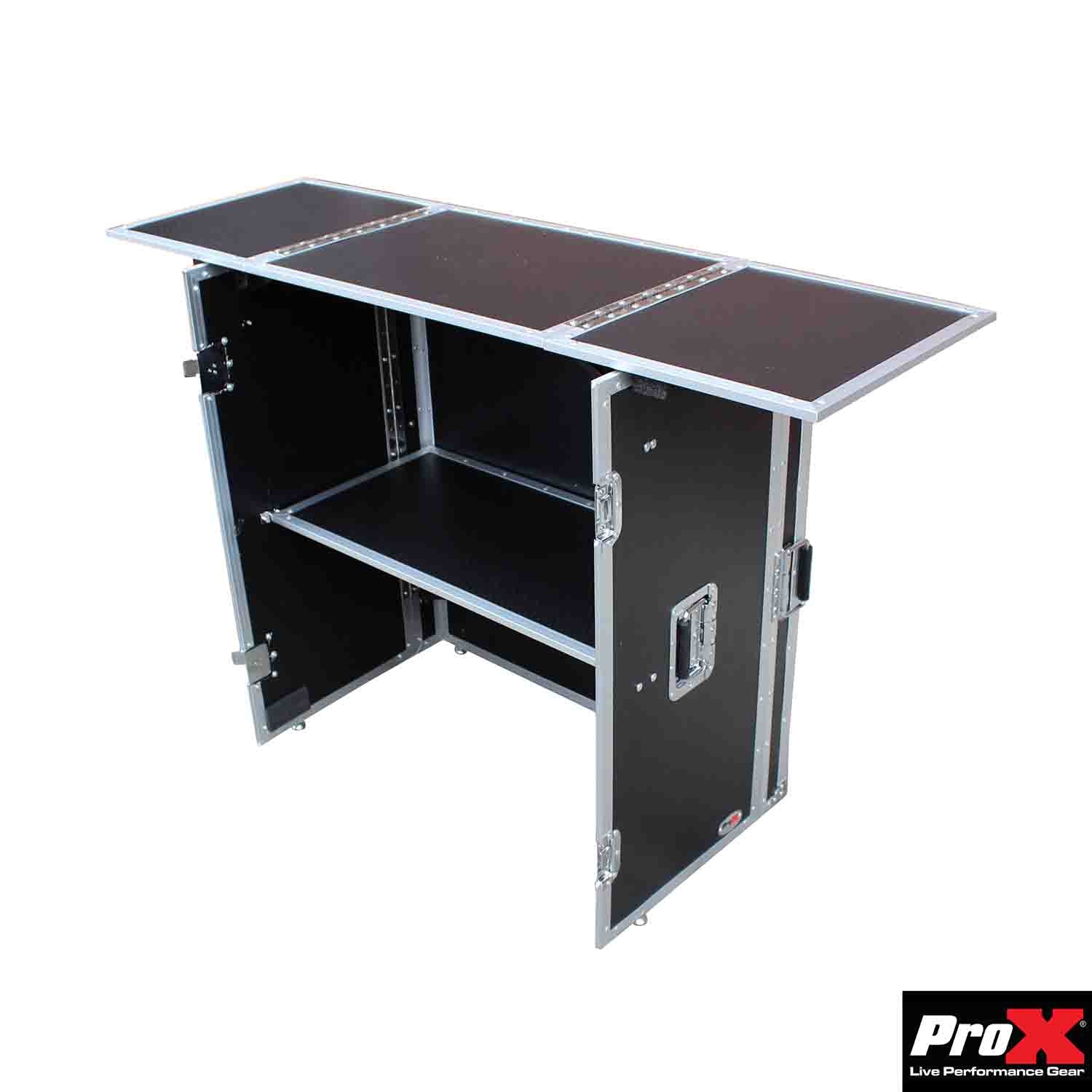 ProX XS-DJSTN DJ Folding Workstation Table, Fold Away With Wheels - Hollywood DJ