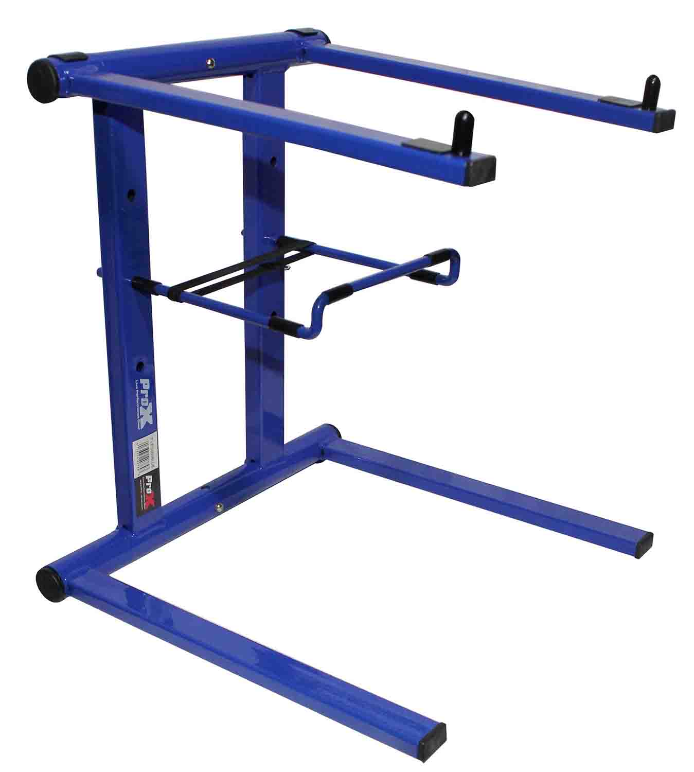 ProX T-LPS600BLUE Foldable Portable DJ Laptop Stand with Adjustable Shelf - Blue - Hollywood DJ