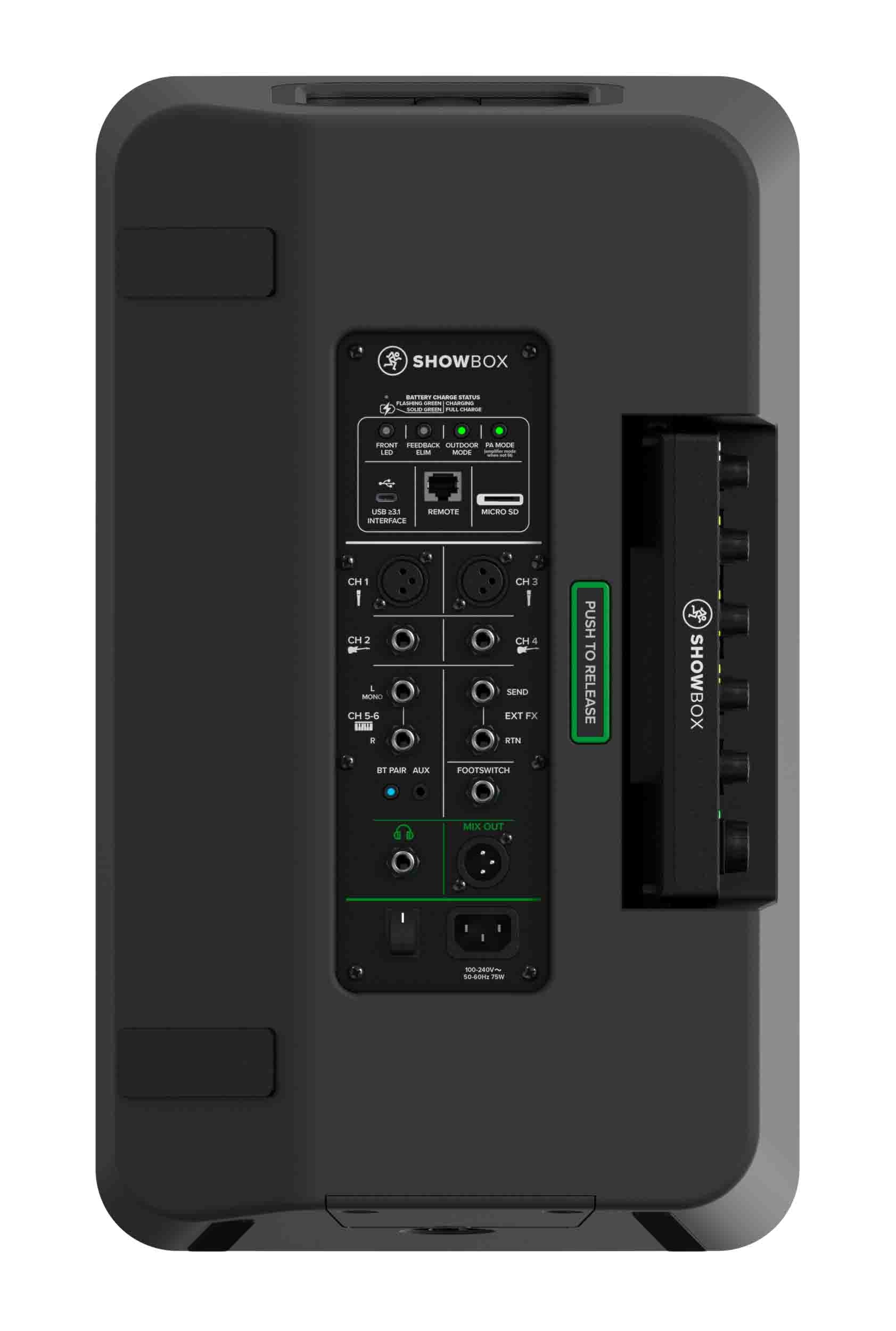 Mackie ShowBox Battery Powered All-In-One Performance Rig with Breakaway Mix Control Mackie