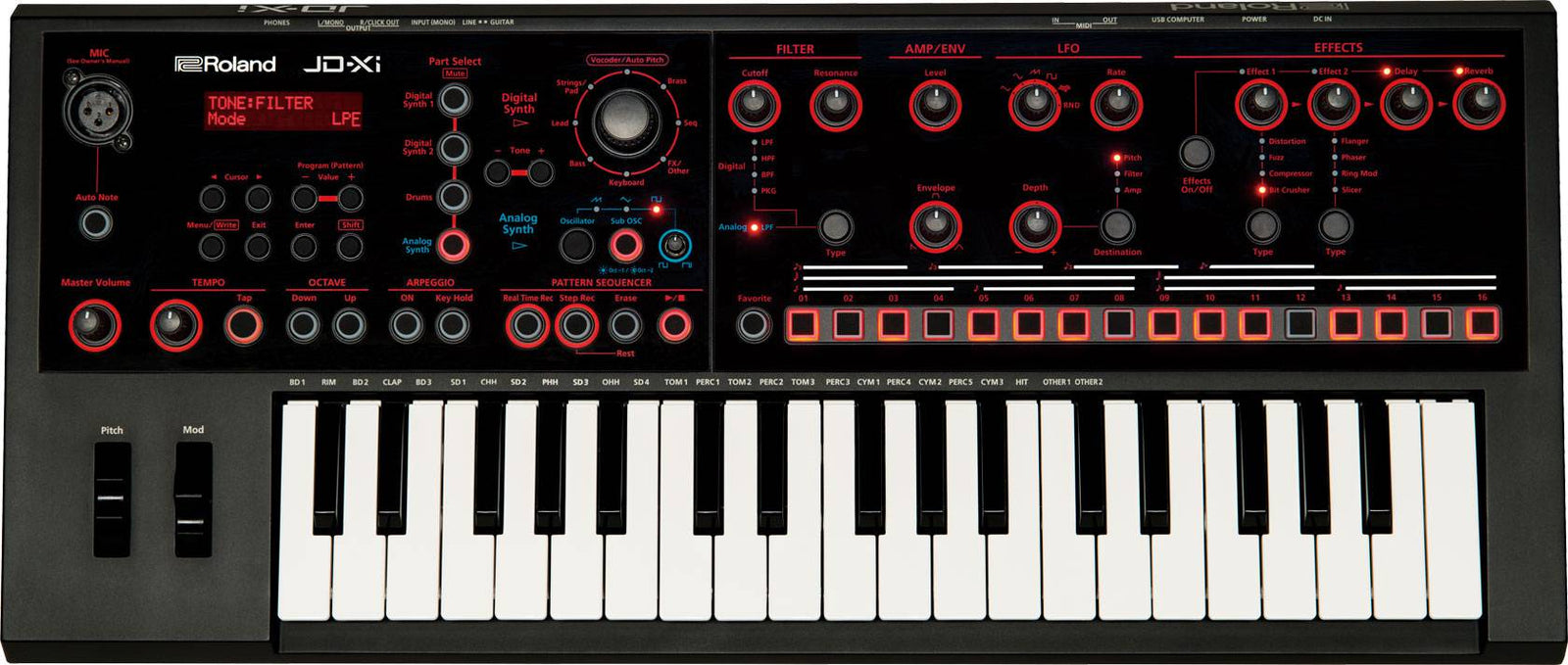 Roland JD-XI Interactive Analog Or Digital Crossover Synthesizer - Hollywood DJ