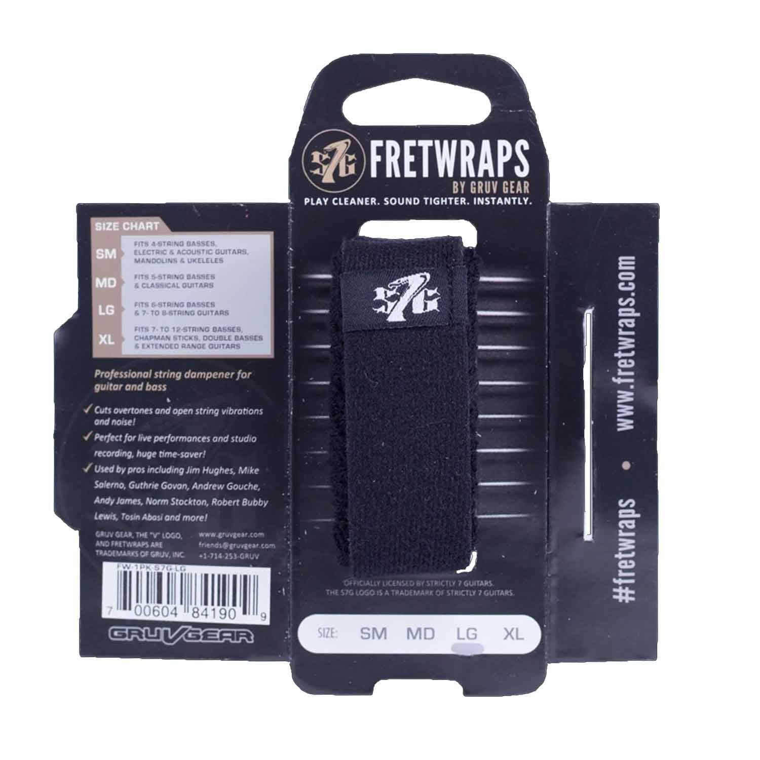 Gruv Gear FretWraps String Muter 1-Pack, S7G Small - Black - Hollywood DJ