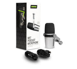 Shure Podcast Package with SRH440A Studio Headphones and MV7-S USB Podcast Microphone - Hollywood DJ
